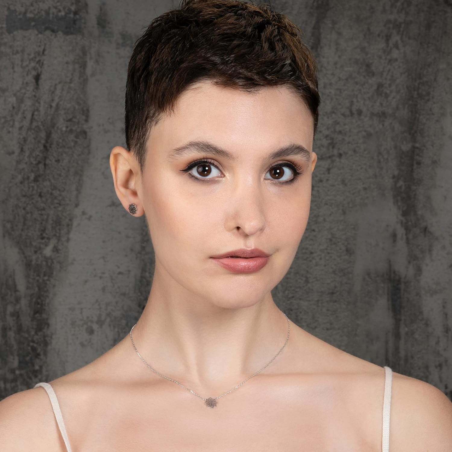 namana Mandala Pendant Necklaces for Women. Brushed Finish Sacred Geometry Necklaces Women. Dainty Necklace for Women with a Mandala Flower. Cute Jewelry for Women with Gift Box. - Image 5