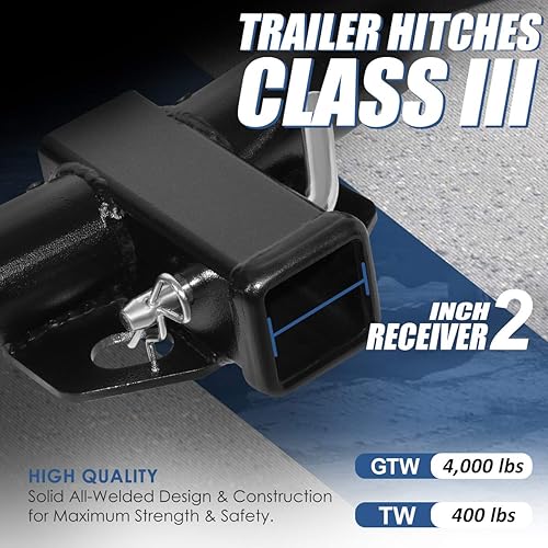Miniatura 3 de Auto Dynasty Receptor de enganche de remolque clase 3 de 2 pulgadas compatible con Ford Ranger Mazda B2300 B3000 B4000 83-11