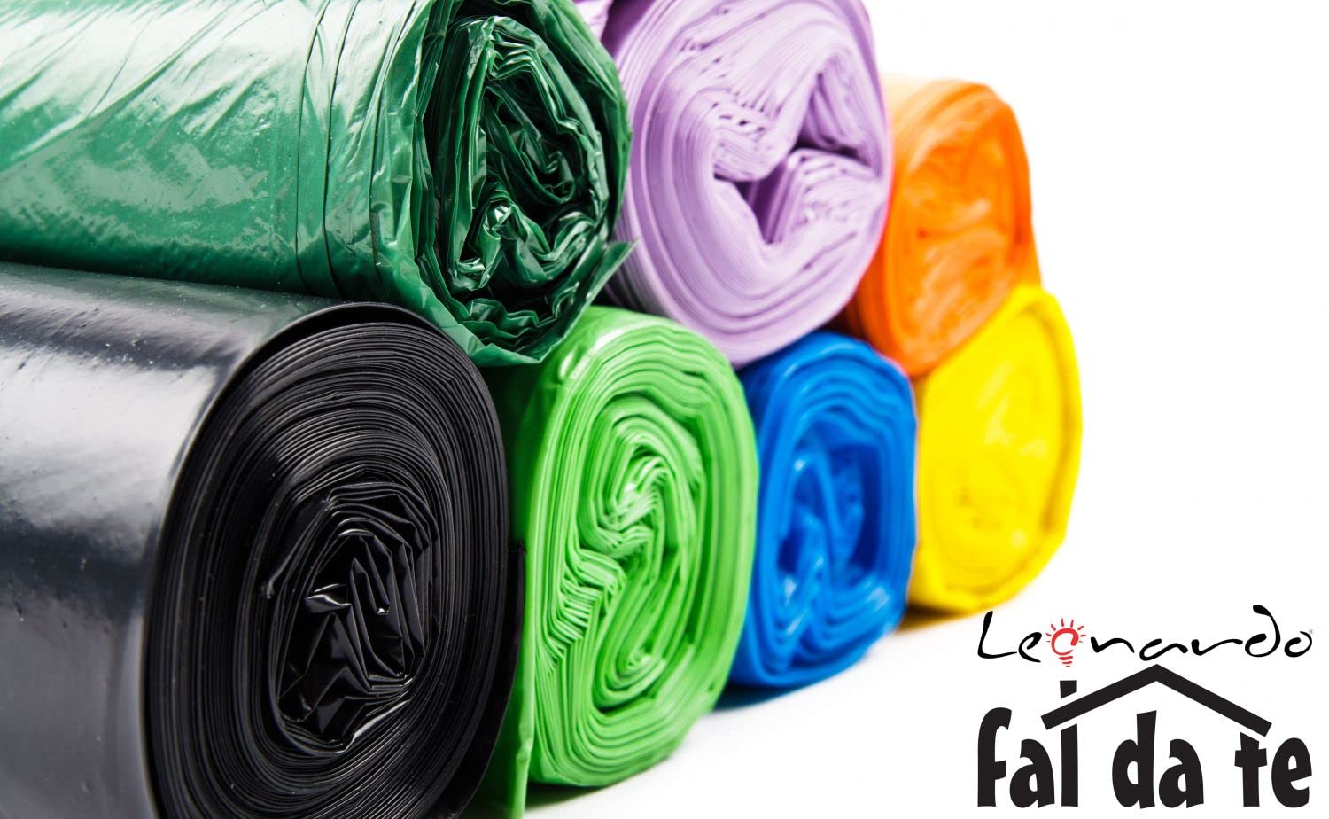 100 Sacchi Spazzatura Leonardo 55x70 Cm - Resistenti, Plastica Riciclata, Made In Italy - Foto 6