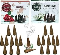 Vista 71 de TRUMIRI Incense Cones - Combo Pack of 20 Cone Incense - 10 Nag Champa + 10 Palo Santo - Insence Cones - Incense Cones Scented - Cone Incense Scents