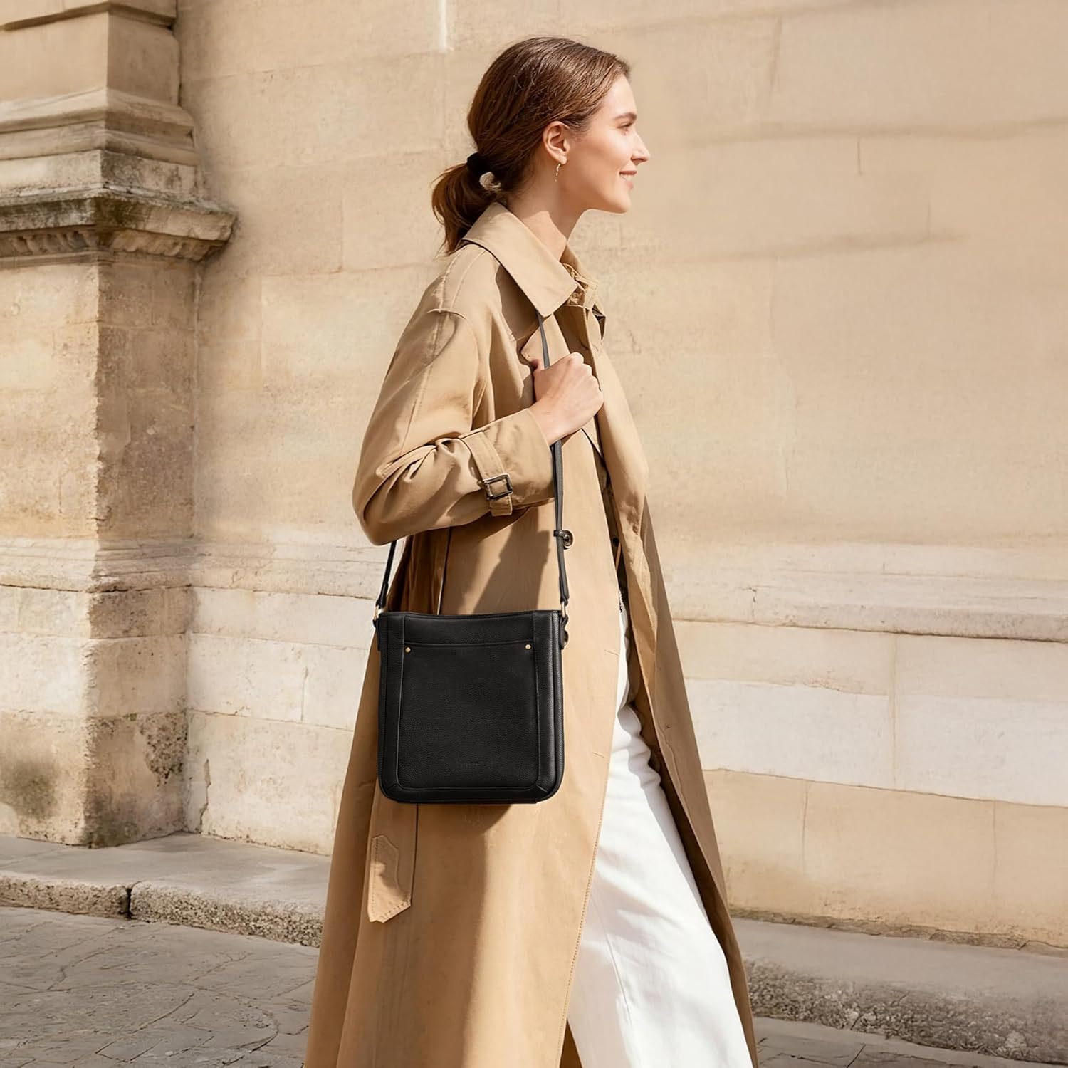 befen Genuine Leather Small Crossbody Bags for Women, Womens Cross Body Shoulder Purse Handbags with RFID Blocking Card Slots - Image 2