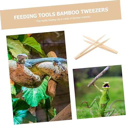 Miniatura 6 de 2 pinzas para alimentos para mascotas, hoja de oro, bambú de bambú, pinzas de comida para mascotas, accesorios de acero inoxidable, clip de