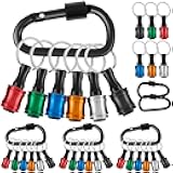 24Pcs 1/4 Inch Hex Shank Aluminum Alloy Screwdriver Bit Holder, Aluminum Alloy Bit Holder Keychain, Universal Bit Holder Extension Bar, Quick Change Drill Bit Socket Adapter for Screwdriver Bit