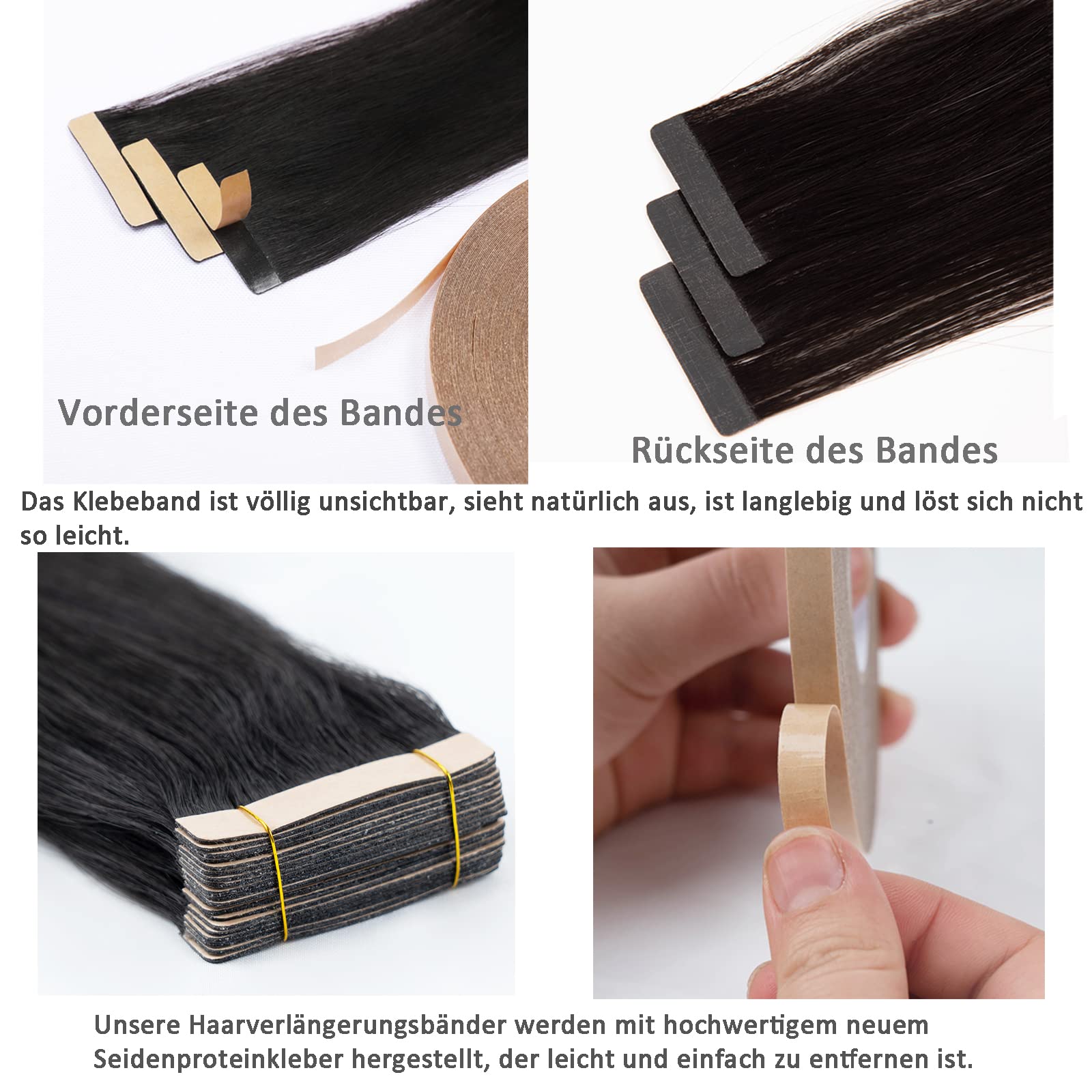 Hotlulana Extension Capelli Veri Biadesivo Biondo Platino(#60) Extension Capelli Veri 16Pollici 20pcs 40cm 40g Invisible Extension Biadesive Capelli Veri Remy Skin Weft Tape in Hair Extensions.