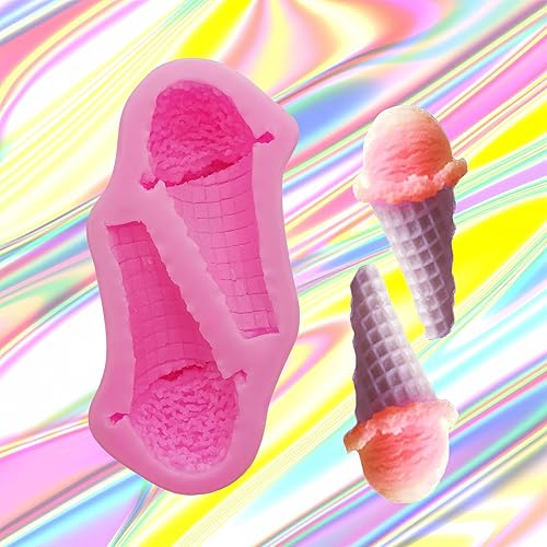 Mini molde, molde de silicona para helado para decoración de pasteles, chocolate con azúcar dulce, decoración de cupcakes, manualidades de arcilla