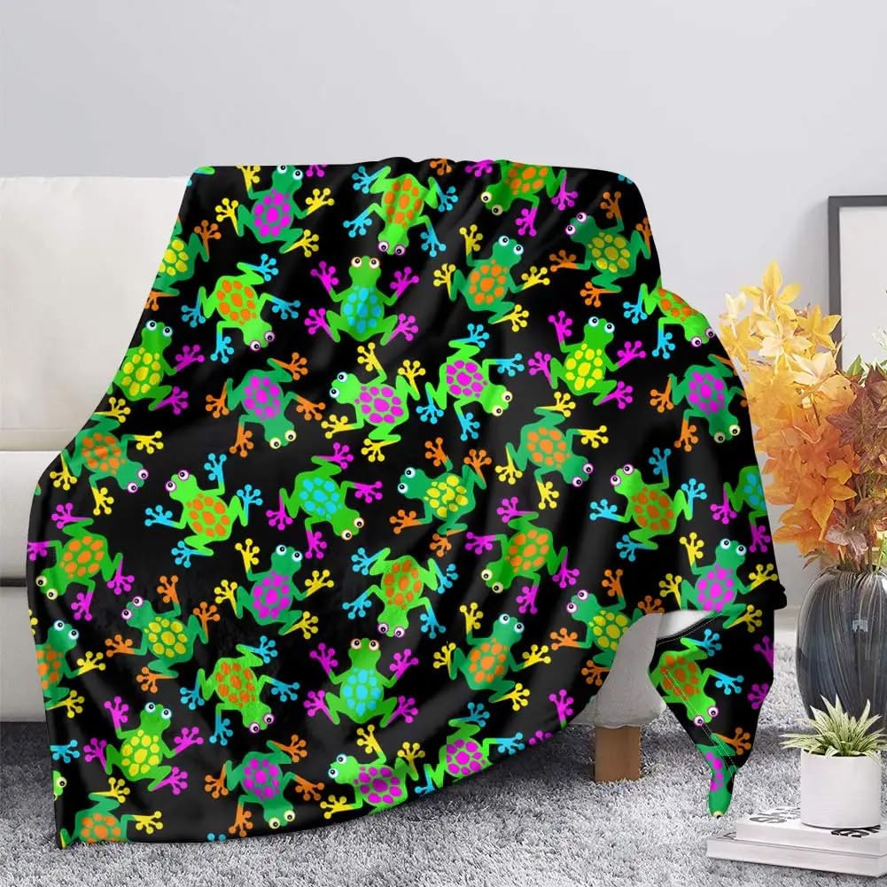 Couverture de flanelle grenouille, un plaid personnalisé pour réchauffer les cœurs