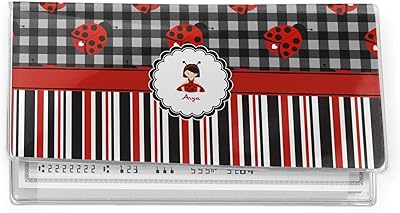 YouCustomizeIt Ladybugs & Stripes Vinyl Checkbook Cover (Personalized)