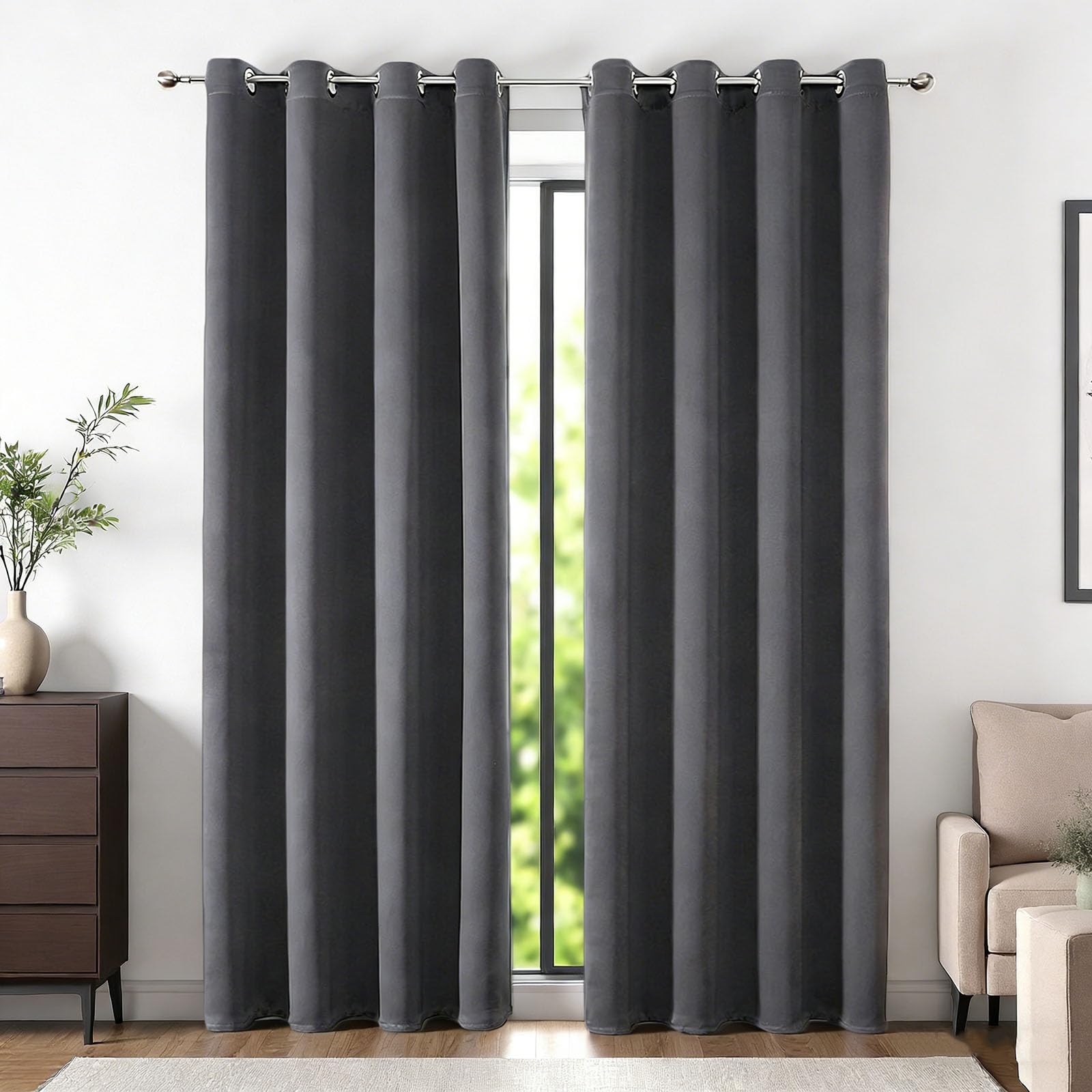 Rideau isolant anti froid 120x120 pour stopper les courants d'air et la lumière