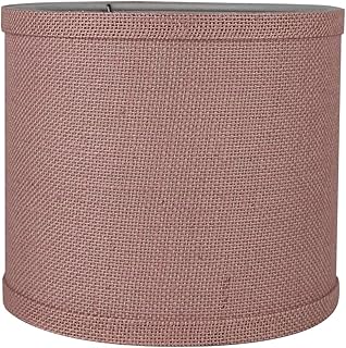 Urbanest Classic Drum Burlap Lampshade, Spider-fitter, 8-inch by 8-inch ...