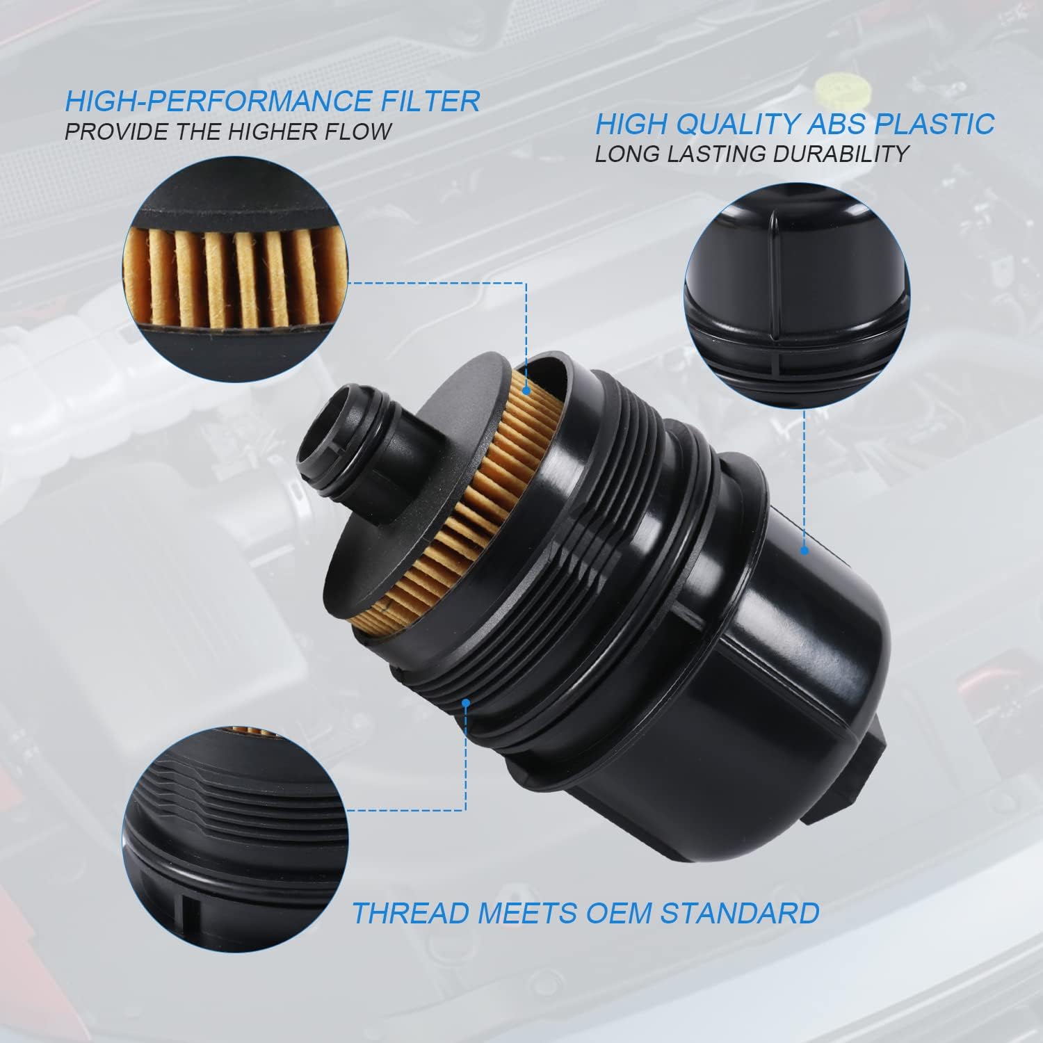 CARMOCAR Ecodiesel Engine Oil Filter replacement for 2020 2021 Ram 1500,2020 2021 Jeep Wrangler,2021 Jeep Gladiator for 3.0L V6 Diesel 68507598AA 68498720AA