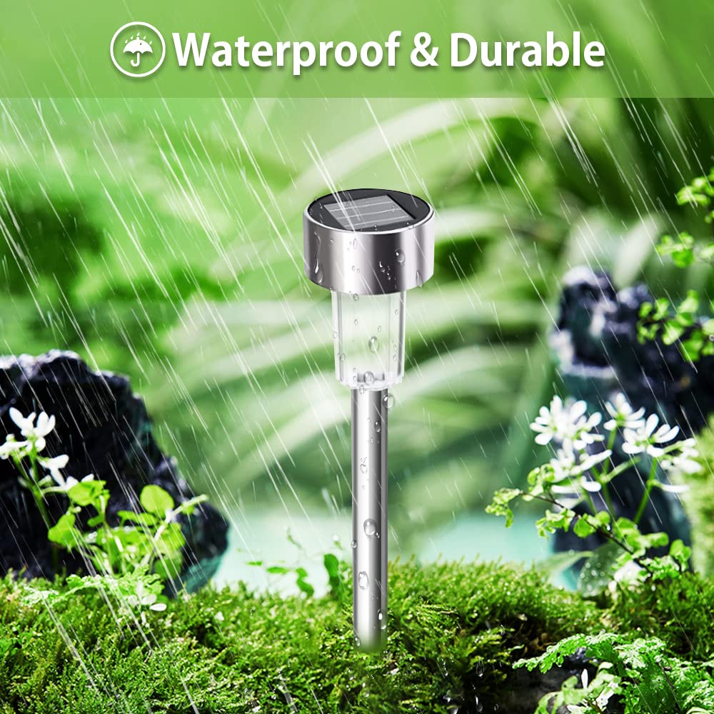 8 Luci Solari Da Esterno Con Luce Calda E RGB - Impermeabili IP65 - Per Giardino E Sentieri - Foto 2