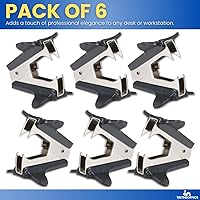 Vista 5 de 1InTheOffice Removedor de grapas, removedor de grapas de garra, herramienta removedor de grapas, negro, paquete de 6