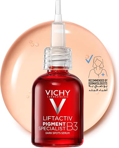 Vichy liftactiv b3 niacinamide serum, discoloration correcting facial serum with peptides and tranexamic acid, anti aging serum to even skin tone, fragrance free- 30 ml