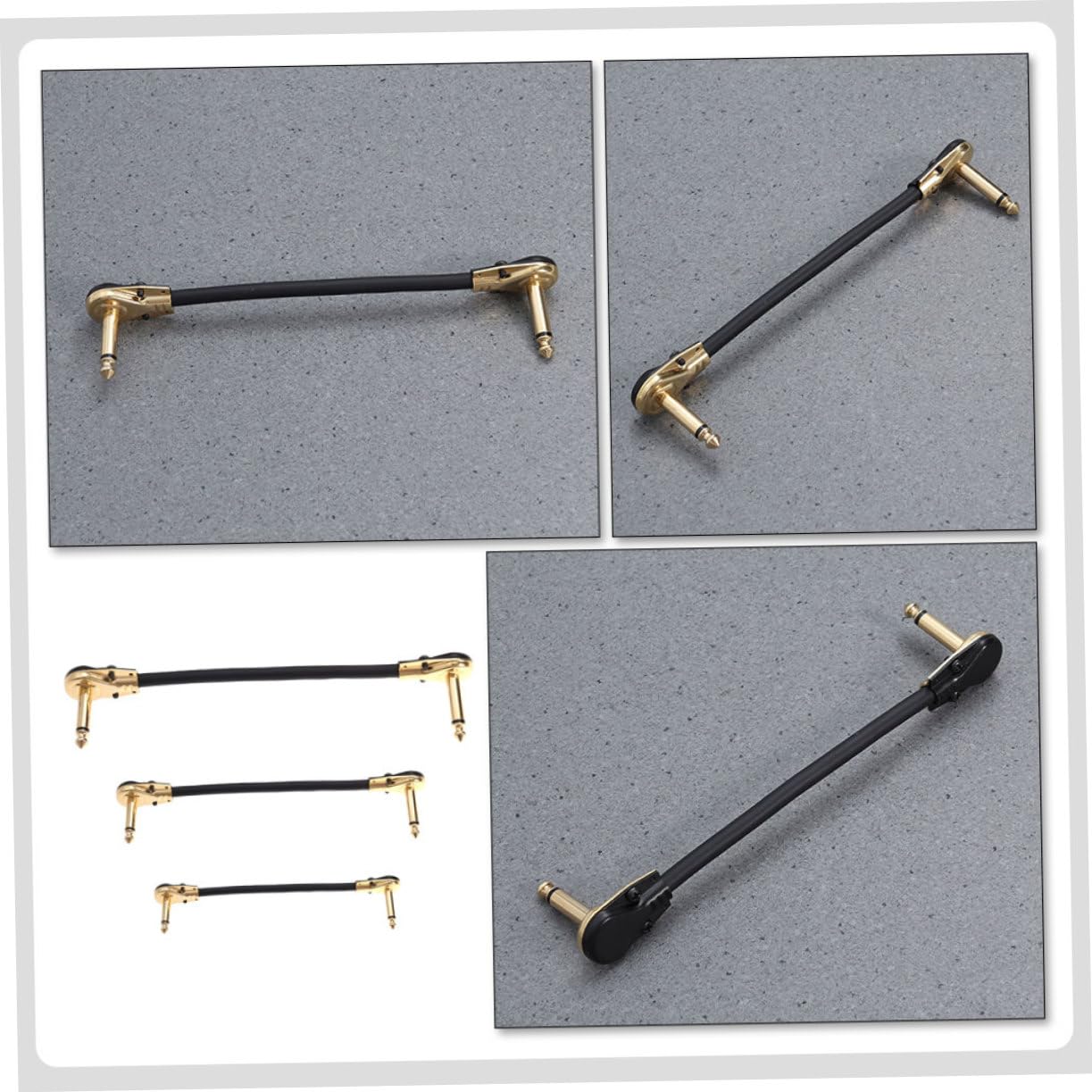 Toddmomy 2 Series Cable De Audio Para Guitarra De Conector Plano Accesorio De Guitarra Eléctrica Transmisión Confiable Y Práctica 3 Piezas*2