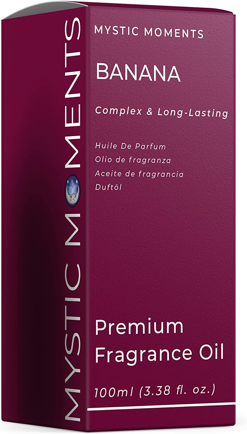 Mystic Moments | Banana Fragrance Oil 100ml - Perfect for Soaps, Candles, Bath Bombs, Oil Burners, Diffusers and Skin & Hair Care Items