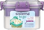 Sistema Snacks Pour aller contenant de stockage alimentaire, 400 mL, Petit contenant de snack avec compartiments, sans BPA, couleur mai Varier, paquet de 1