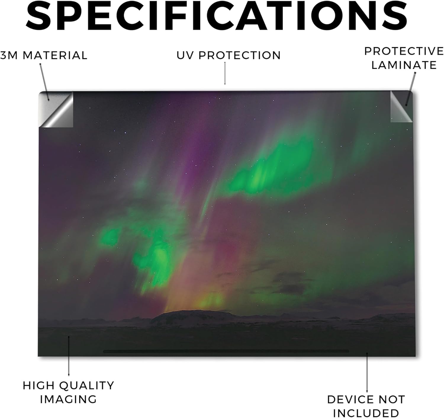 Laptop Skin Compatible with HP Envy x360 15.6” (2023) - Aurora Borealis - Premium 3M Vinyl Protective Wrap Decal Cover - Easy to Apply | Crafted in The USA by MightySkins