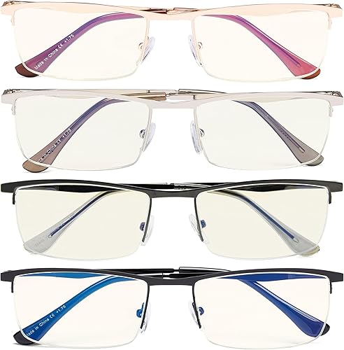 Miniatura 10 de Eyekepper Paquete de 4 lentes de lectura de calidad con bisagras de resorte, incluye lectores de computadora para mujeres y hombres