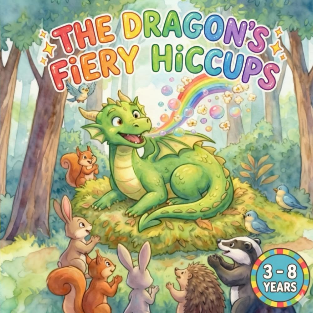 The Dragon's Fiery Hiccups: A Funny and Heartwarming Bedtime Picture Book for Kids Ages 3-6 About Friendship and Solving Problem