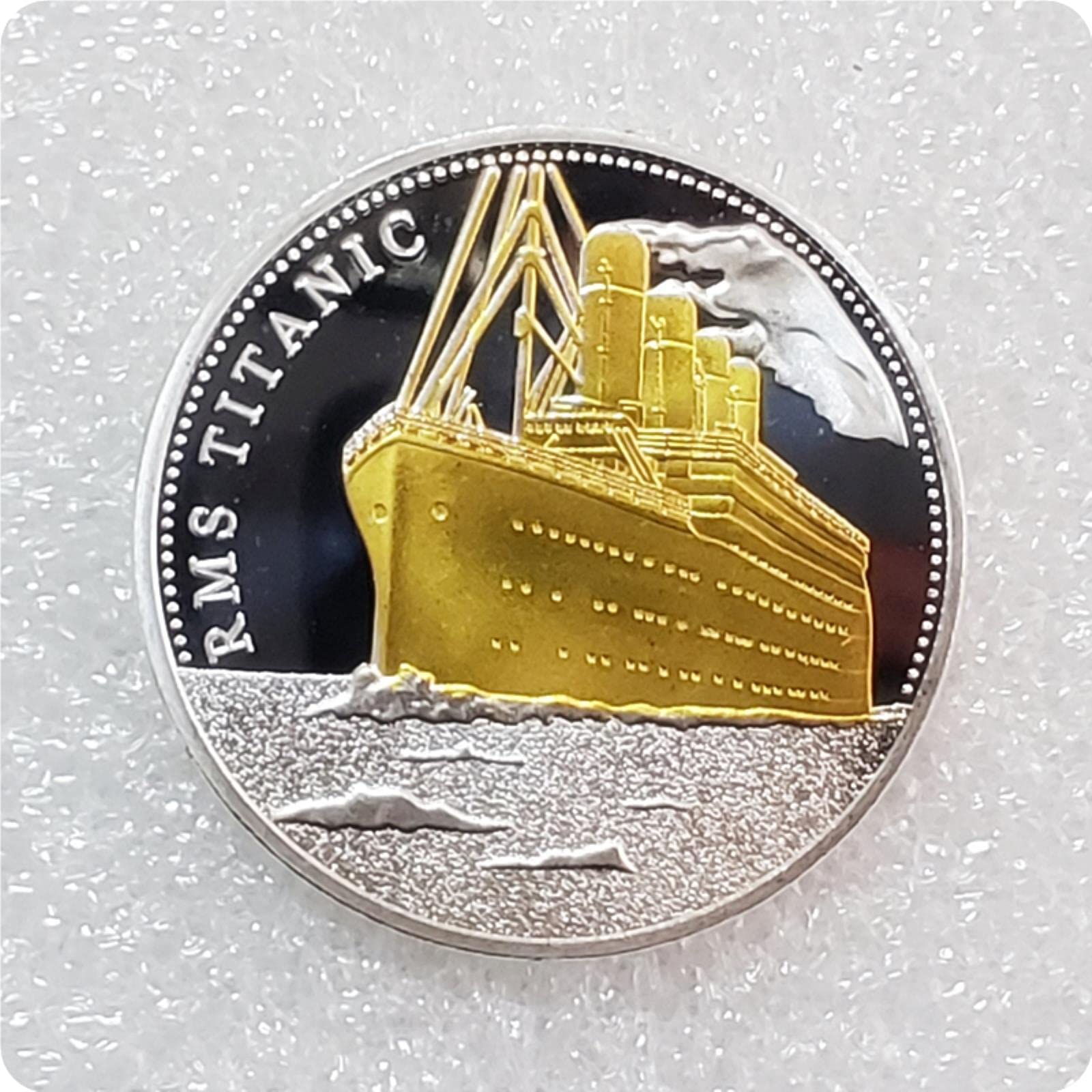 Wlty Gold The Voyage Titanic Ship And Travel Map Plated&Clad Coin Rms Commemorative Bar/Coin Tragedy Of The Titanic
