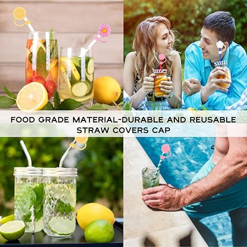 Miniatura 7 de Tapas de pajilla, fundas de silicona para popotes, cubiertas de pajita, cubiertas de pajita, cubierta protectora de popote reutilizable para popotes