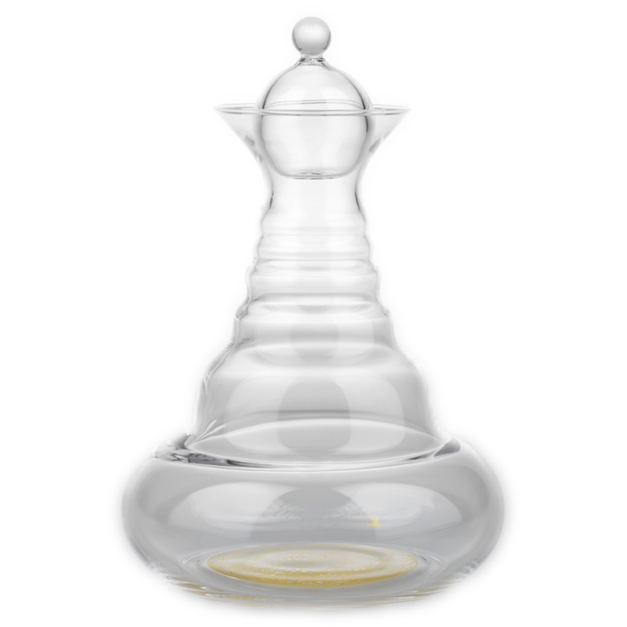 Natures-Design - Jarra Alladin de 1,3 litros (incluye 4 vasos de cristal, con 'flor de la vida' en oro)