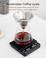 Vista 2 de MOKKOM Molinillo de café con báscula de café extraíble a través de conectividad Bluetooth, molinillo de granos de café cónico antiestático, 31