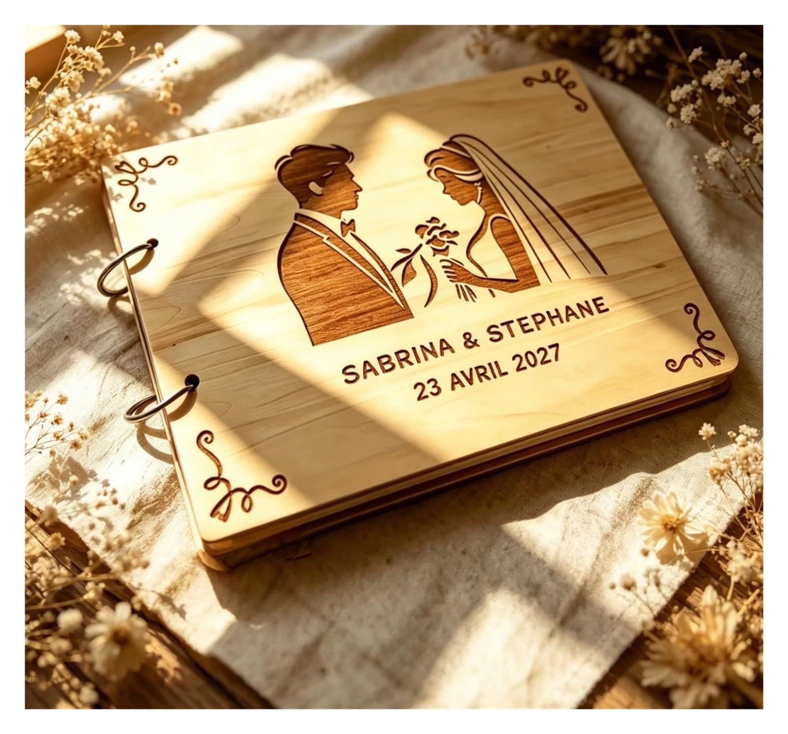 Libro Firmas Boda Libro de Signos Registro Bodas Madera