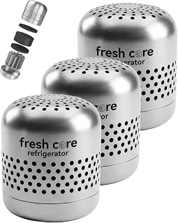 Refrigerator Deodorizer, Nano-Catalytic Stainless Steel Odor Eliminator, Compact Storage Design, Extends Grocery Life, 10-Year Odor Eliminator for Fridge Freezer Car Closet，3Pcs