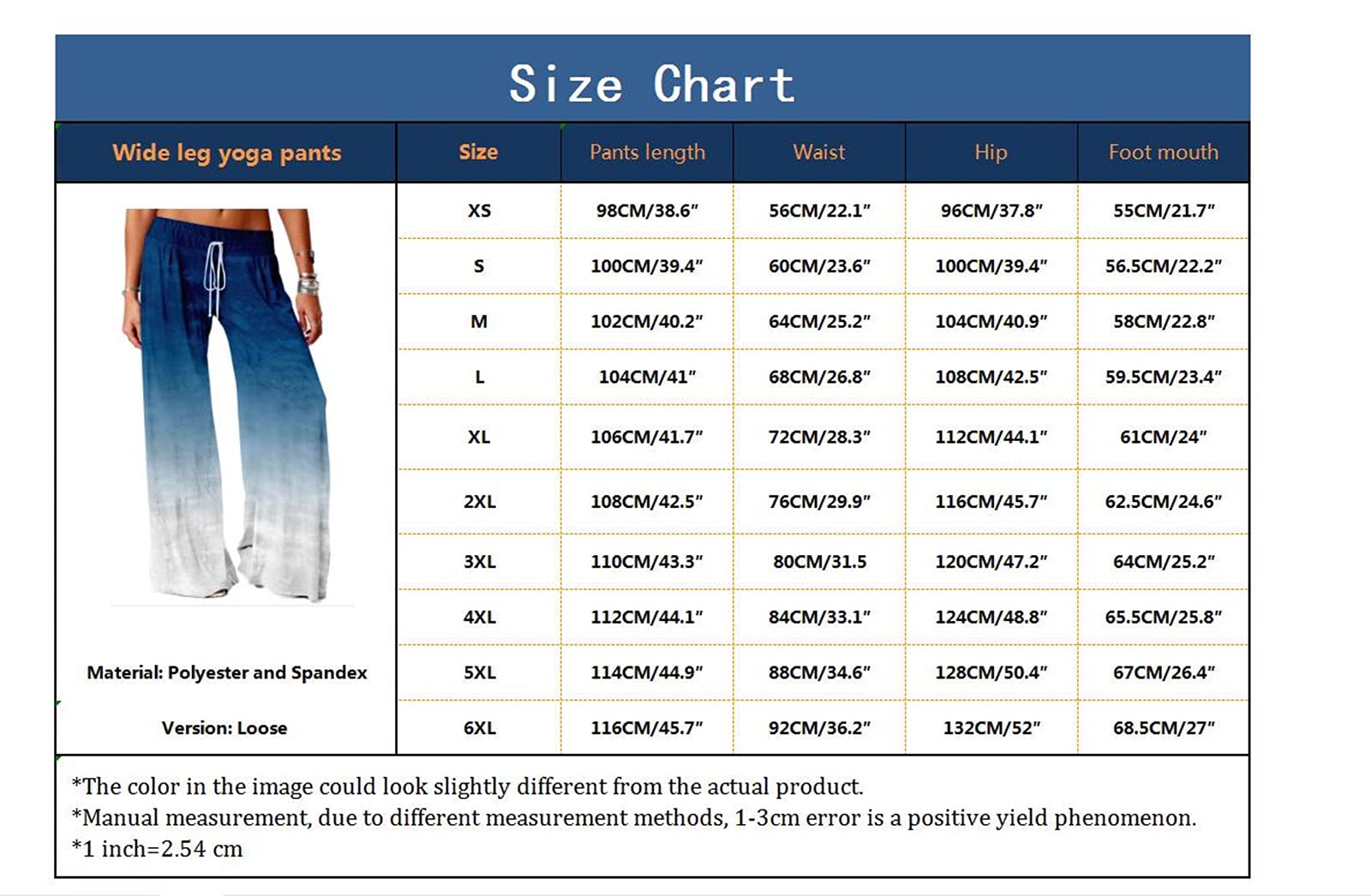 SIAOMA Women's Tie Dye Pants Plus Size Loose Pants Active Pants Trousers(Dark Blue,Medium)