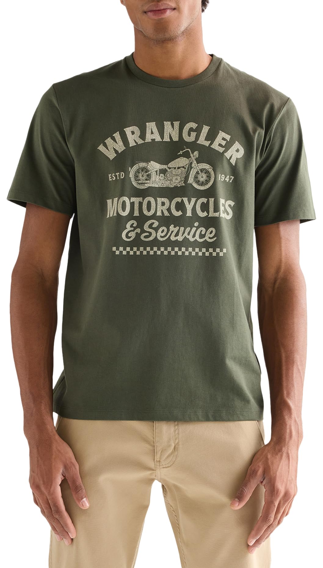 WRANGLER - Mens T Shirt - Regular Fit - Americana Tee - Deep Depths
