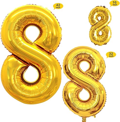 Miniatura 471 de GOER Globos con el número 40 para decoraciones de fiesta de cumpleaños número 40, globos de helio de aluminio jumbo de 42 pulgadas para 40