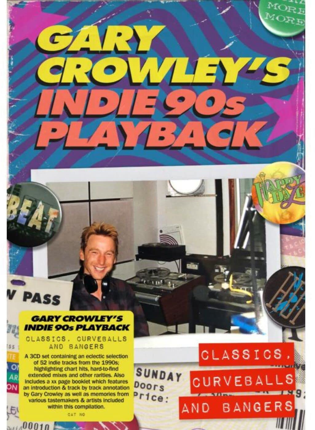 Gary Crowley Indie 90s Playback 3CD Wonder Stuff Suede Primal Scream Disc EX