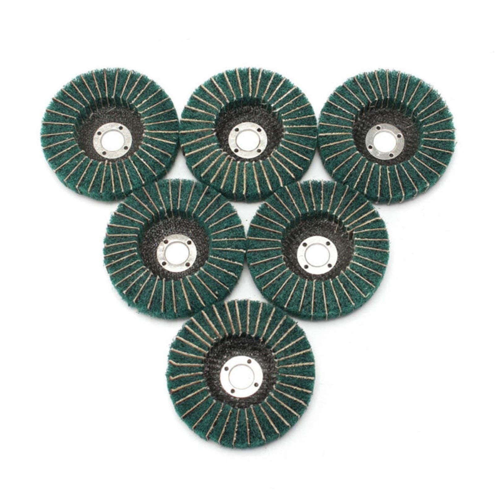 BDAYEK Flap discs 5pcs 4inch Nylon Fiber Flap Wheel Disc 100mm Abrasive Polishing Buffing Pads for Metal Wood