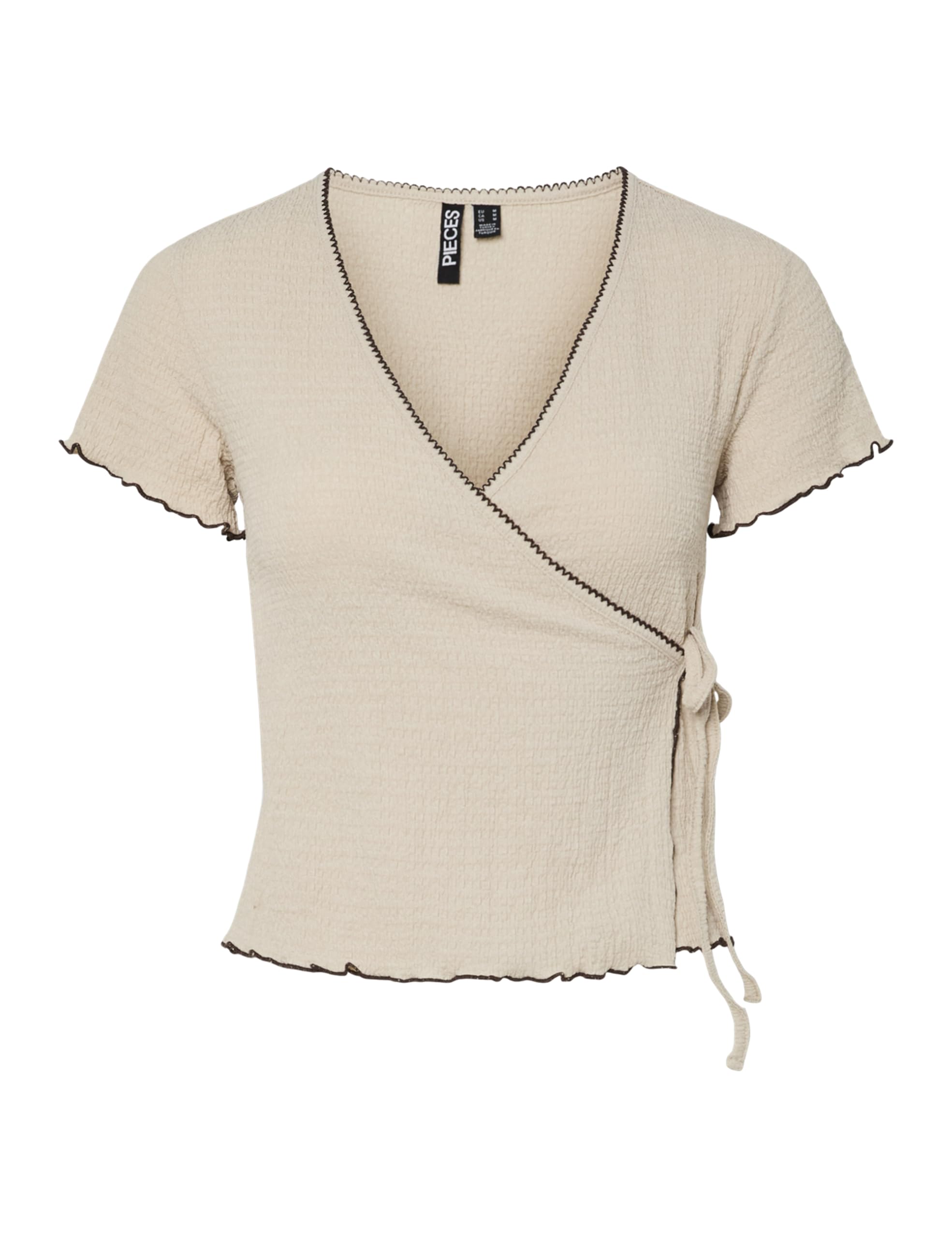 PIECES Pcfrancy SS Wrap Top JRS, Sandshell, S