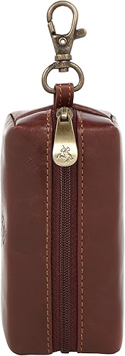 Miniatura 4 de Visconti MZ18 Monza - Llavero de piel auténtica con cremallera, marrón,negro, Visconti Mz18 Monza - Llavero de piel auténtica con cremallera