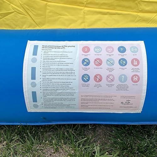 Miniatura 6 de Mini casa inflable de PVC blanco con tobogán de 6 x 6 pies para niños soplador de aire UL gris de 440 W bolsa de transporte para regalo de fiesta de