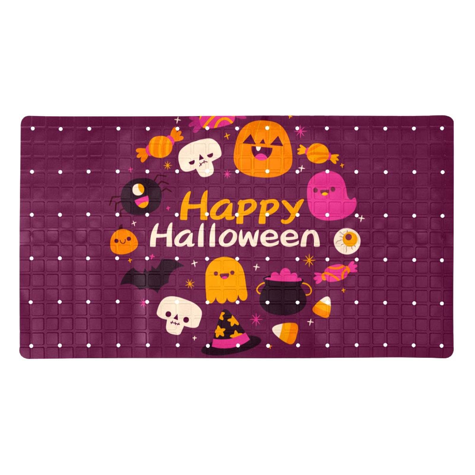 Tapis de douche Halloween pour une salle de bain festive et sûre