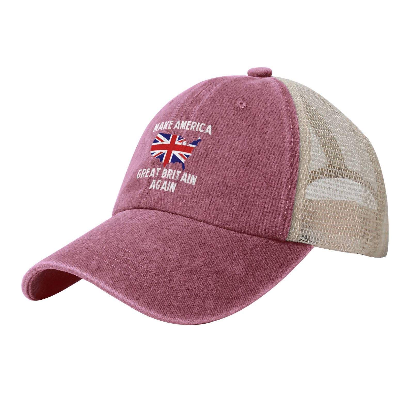 Oudrspo Make America Great Britain Again Baseball Cap Adjustable Personalized Adult Sports Hats Red