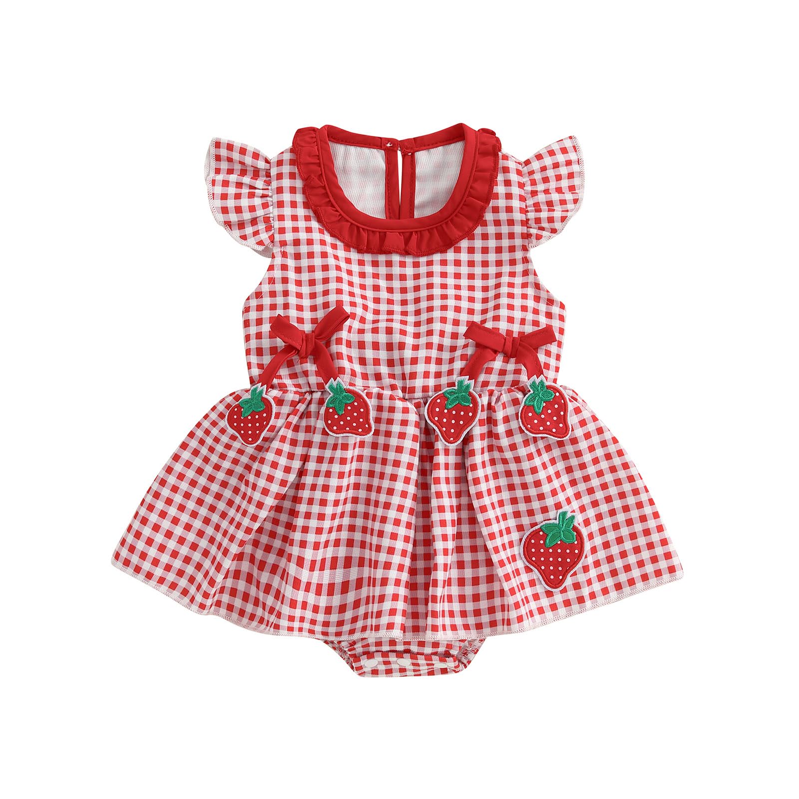Newborn Infant Baby Girl Clothes Sleeveless Plaid Romper Dress Bow Layer Tutu Dresses Bow Headband Summer Bodysuit