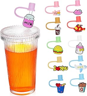 IWOWHERO 11 Peças Rolha De Palha De Silicone Tampas De Palha Kawaii Tampas De Palha Tampas De Palha Tampas De Ponta De Palha Tampas De Palha De Silicone Tampas De Ponta De Palha De Sílica