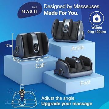 MIKO Shiatsu Foot Massager for Circulation & Pain Relief - Deep Tissue Kneading, Heat Therapy for Plantar Fasciitis, Neuropathy, Diabetics - Fits Up to Size 15 - Charcoal
