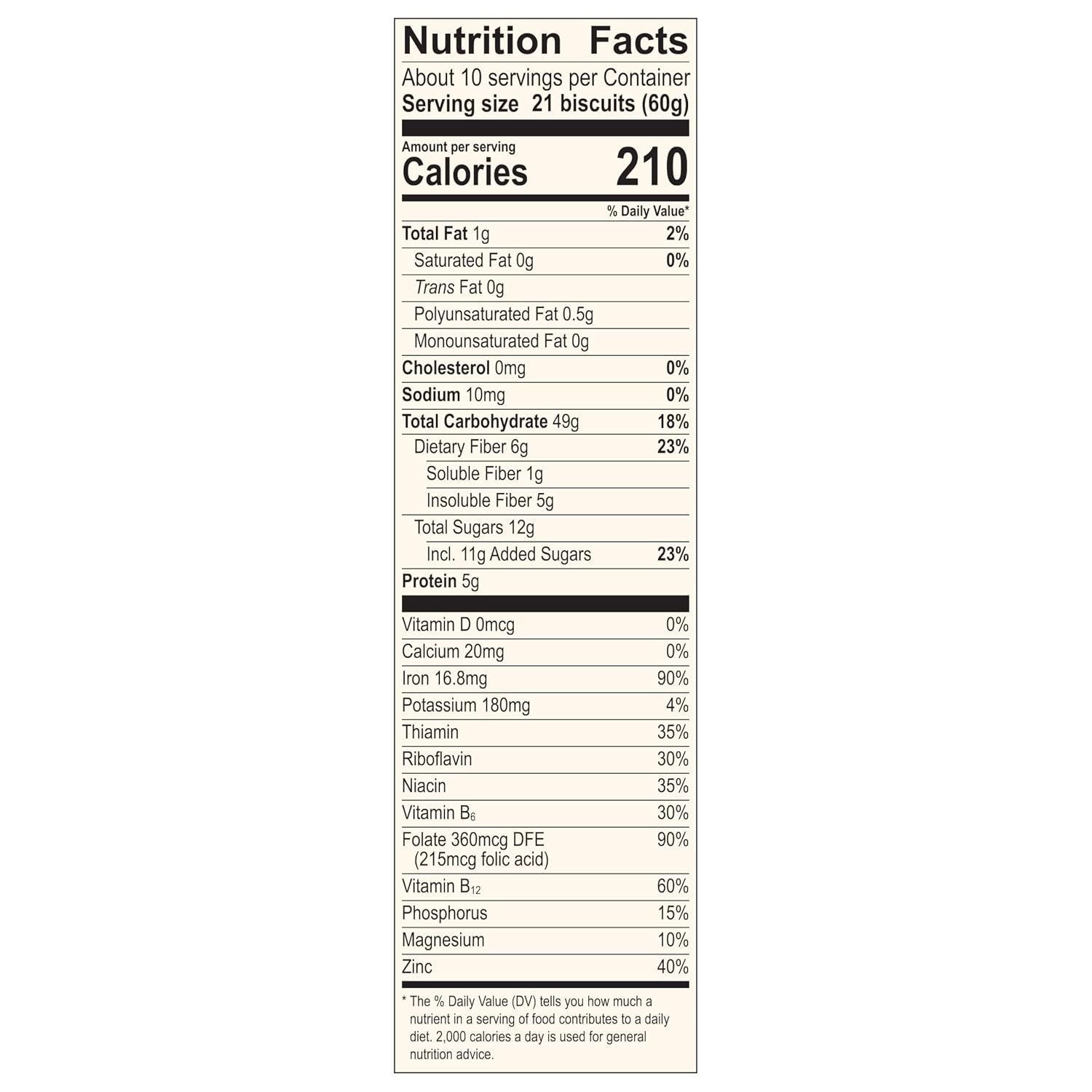 Mom's Best Blueberry Wheatfuls Shredded Wheat Cereal, Made with Whole Grain, No Artificial Flavors or Preservatives, 22 oz Box (Pack of 2) image 2