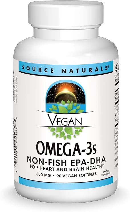 SOURCE NATURALS Vegan Omega-3s Epa-Dha 300 Mg Vegetable Soft Gel, 90 Count  : Health \u0026 Household - Amazon.com