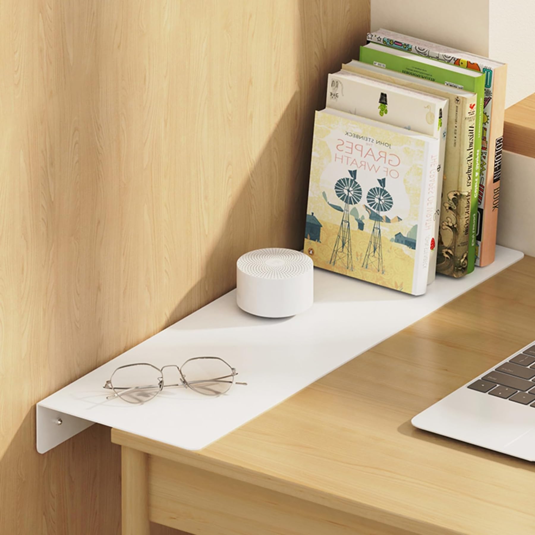 XNSHUNHOYN Metal Kitchen Gap Partition Countertop Gap Extension Board, No Punch Refrigerator Side Partition, Gap Covers Between Countertop and Walls for Bathroom Bedroom,White,40x20cm