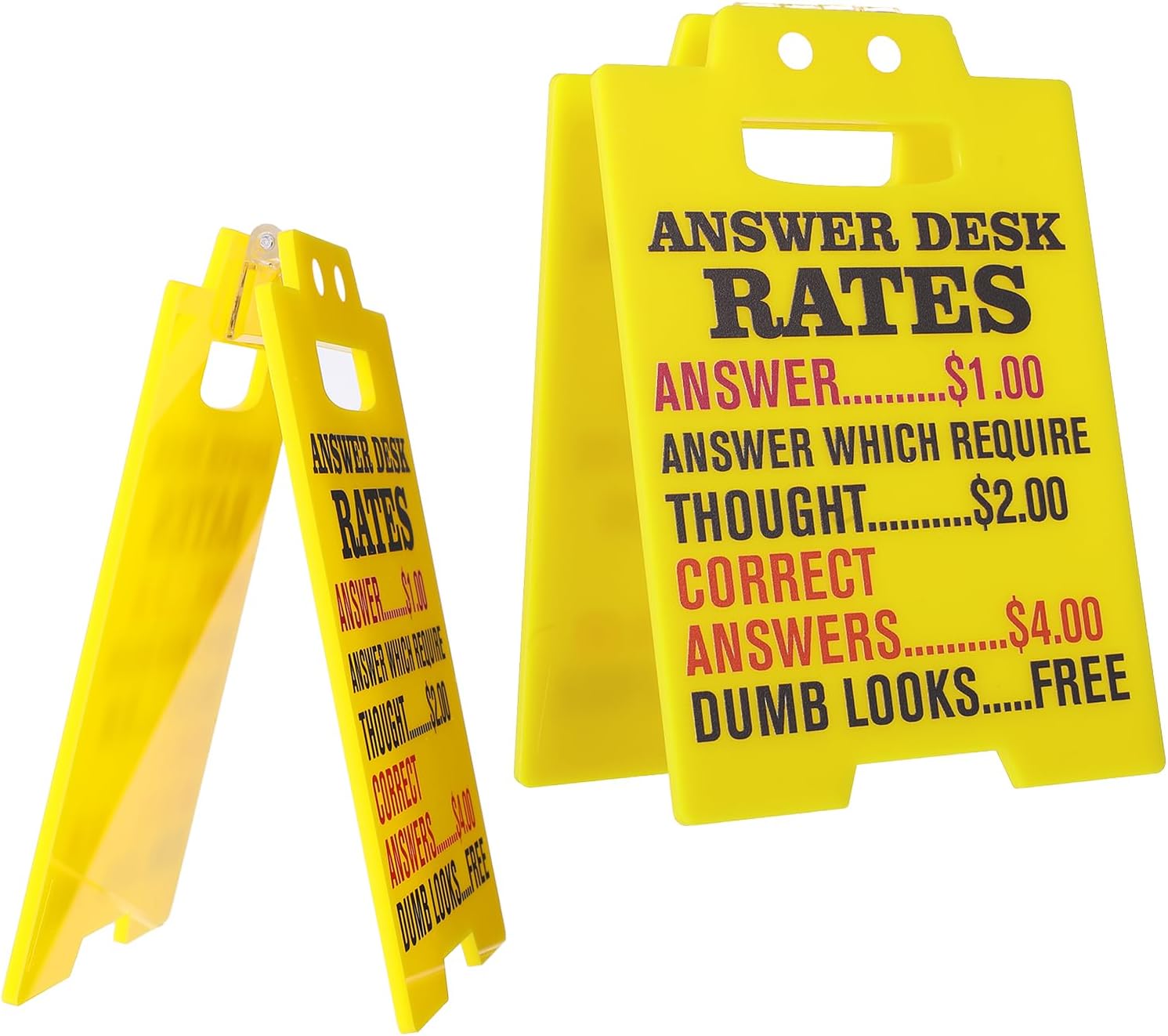Funny Office Cubicle Decor Answer Desk Rates Desk Sign Cubicle ...