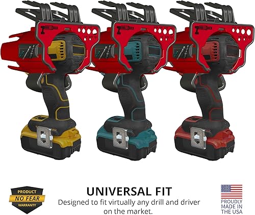 Miniatura 2 de Sistema de organización y almacenamiento para taladros inalámbricos y atornilladores para taller, garaje y obra