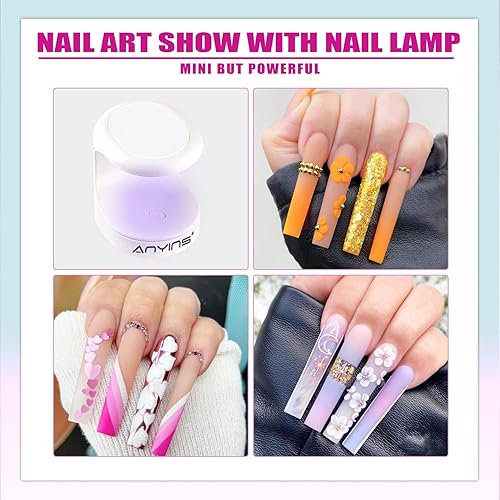Miniatura 7 de Mini luz UV para uñas de gel, luz UV para uñas, lámpara de uñas ANYINS portátil, lámpara UV de 16 W, lámpara UV profesional para uñas de gel,