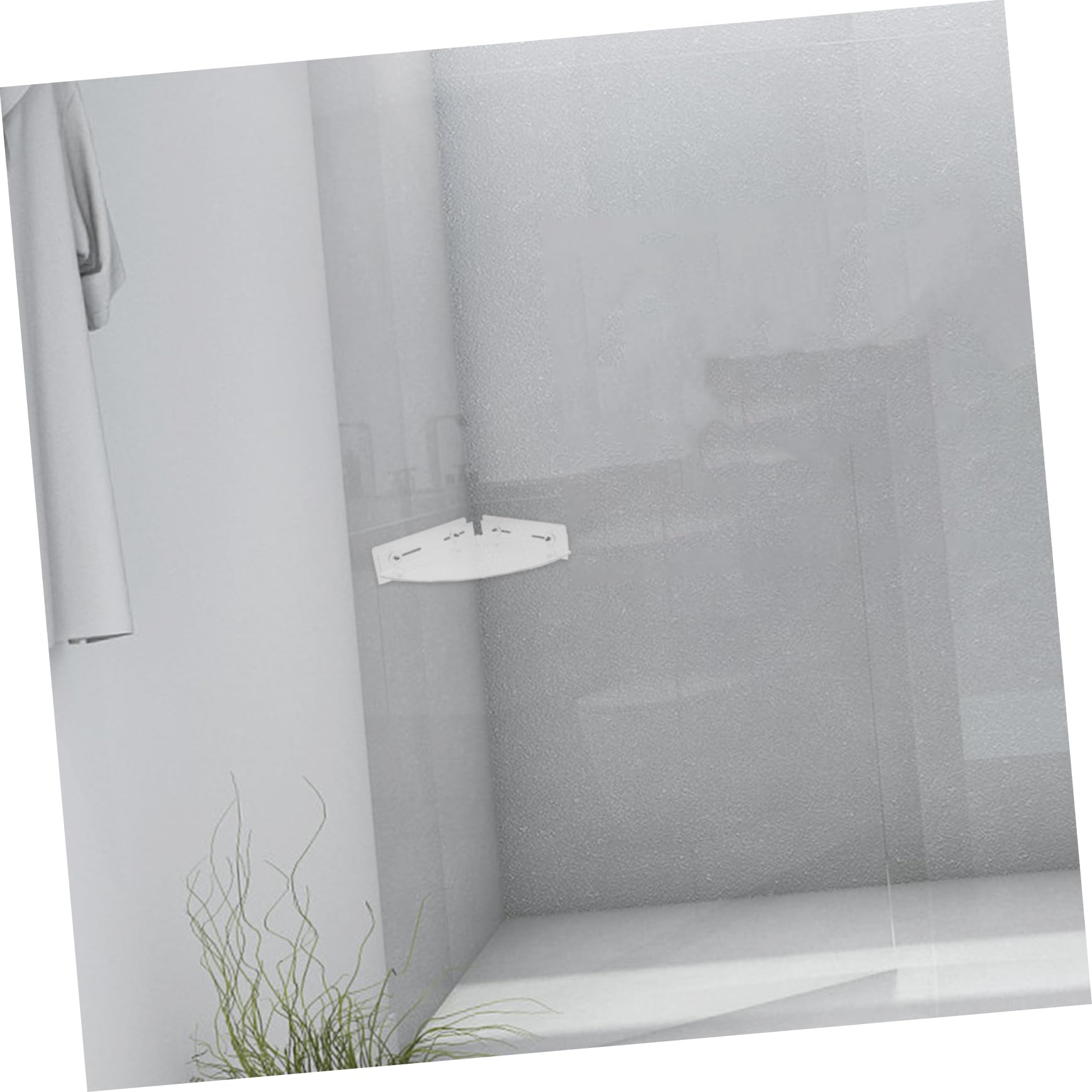 Hemobllo 2pezzi Mensola per Doccia in Acrilico Mensole Sospese per Doccia senza Foratura Portaoggetti da Parete per Bagno Resistente all Acqua e Antiruggine Design Salvaspazio per Pareti Pi