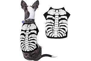 Halloween Skeleton Costume for Pets Spooky Animal Bone Doggy Outfits